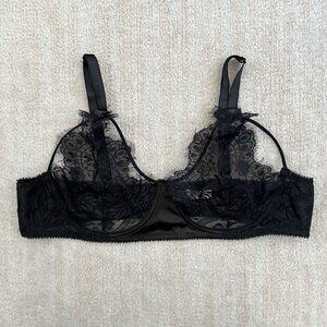 Amazon Oh La La Cheri Strappy Sheer Black Lace Bra 2X